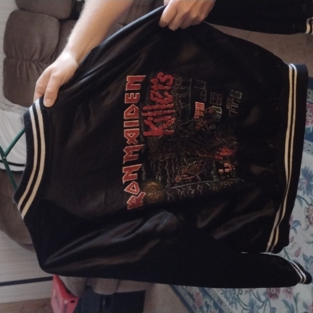 Iron maiden satin retro jacket used